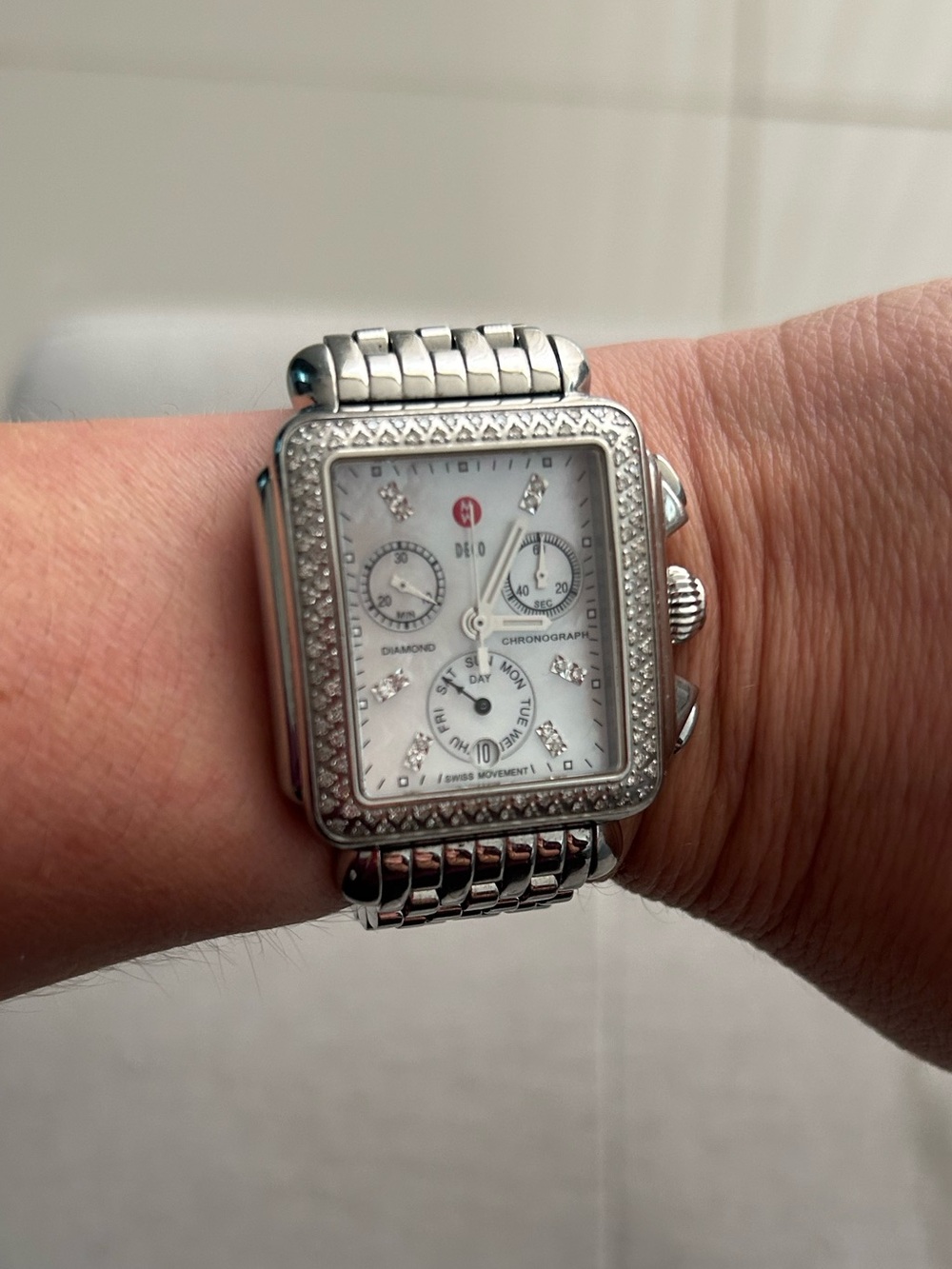 Michele Diamond Deco Watch